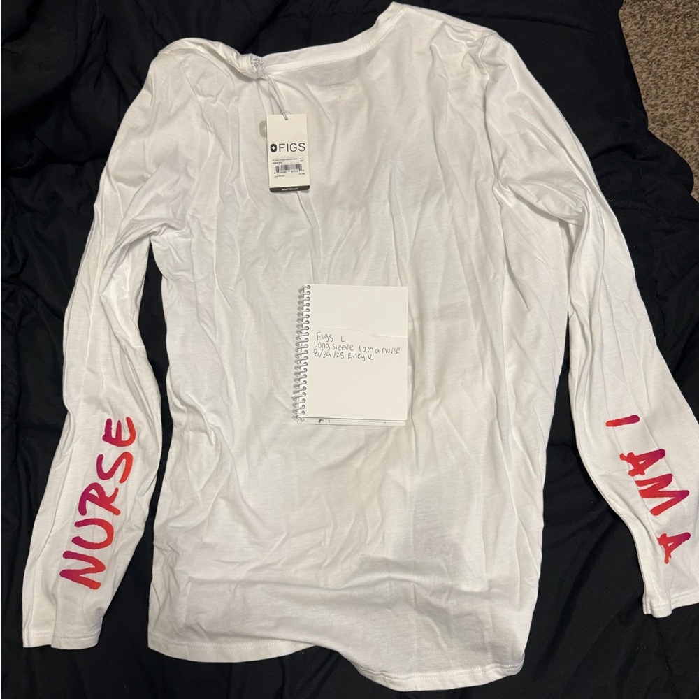 Figs under scrub I am a nurse long sleeve NWT